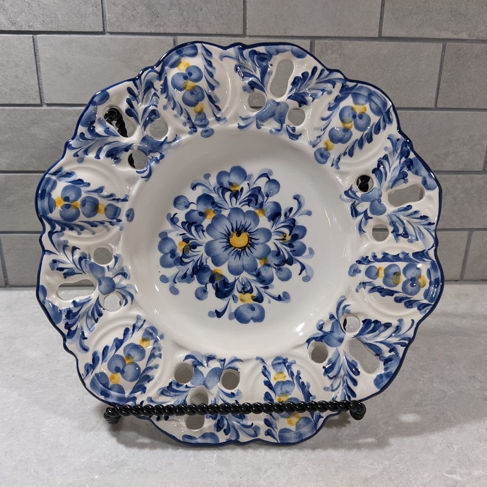 Vintage Jay Willfred Andrea by Sadek Reticulated Made In Portugal Plate